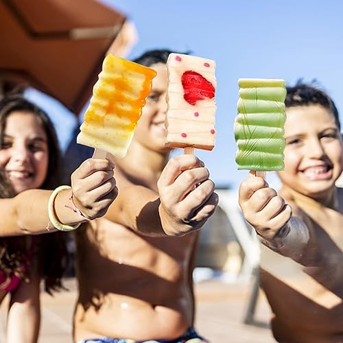 Miniatura 3 de Juego de 2 moldes para paletas de helado, moldes de silicona para tartas, moldes de paletas de silicona, moldes de silicona para paletas de hielo, 4