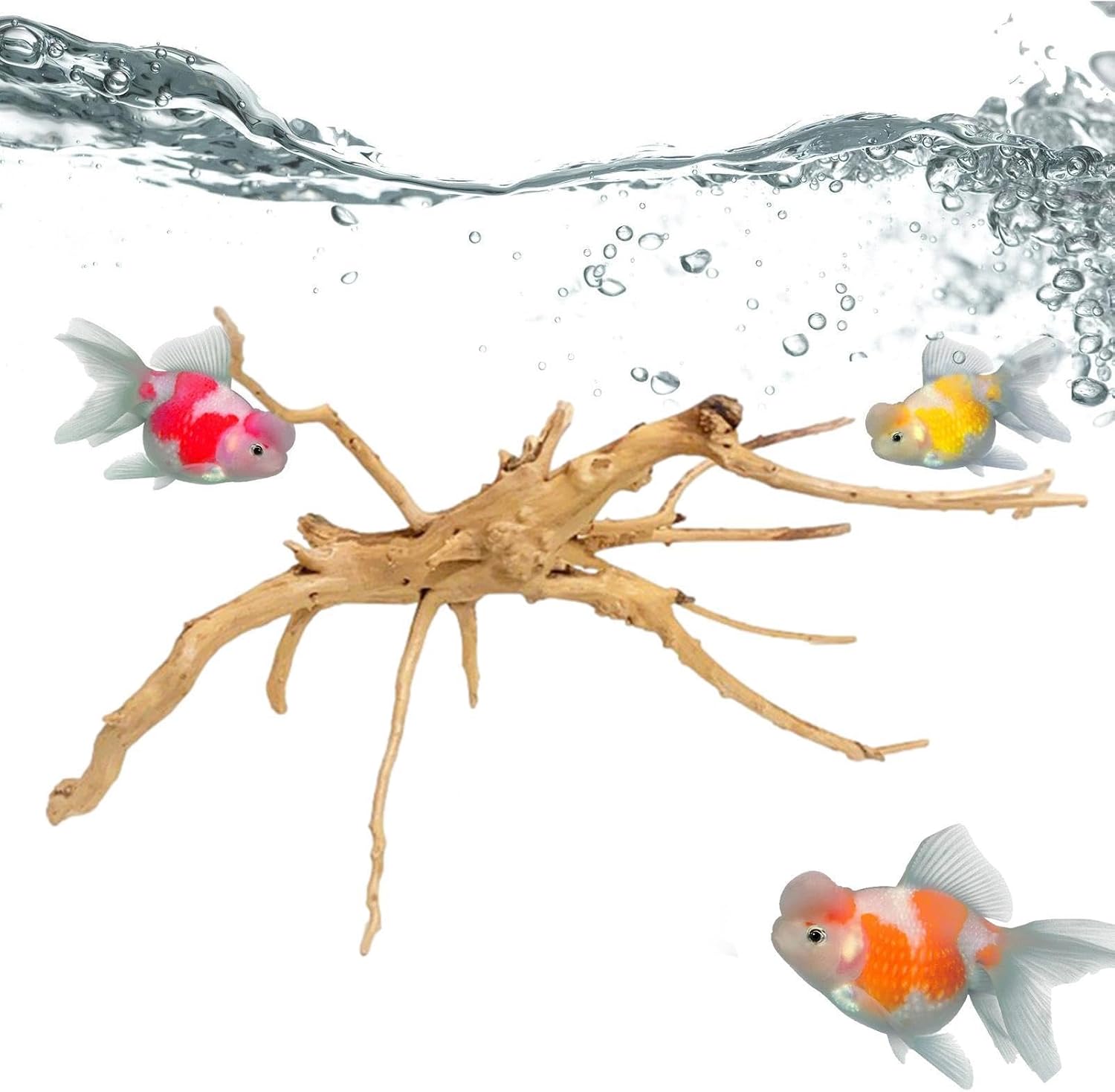 Aquarium Driftwood, Turtle Tank Wood Tree Root, Solid Reptile Wood Branches Aquarium Decorations for Fish Tank, Hiding