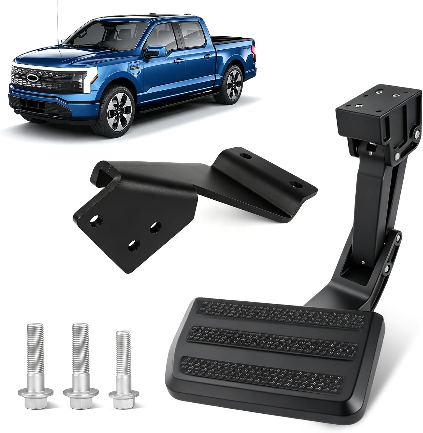 One-Piece Aluminum Rear Bed Step Fit for 2021-2026 Ford F-150