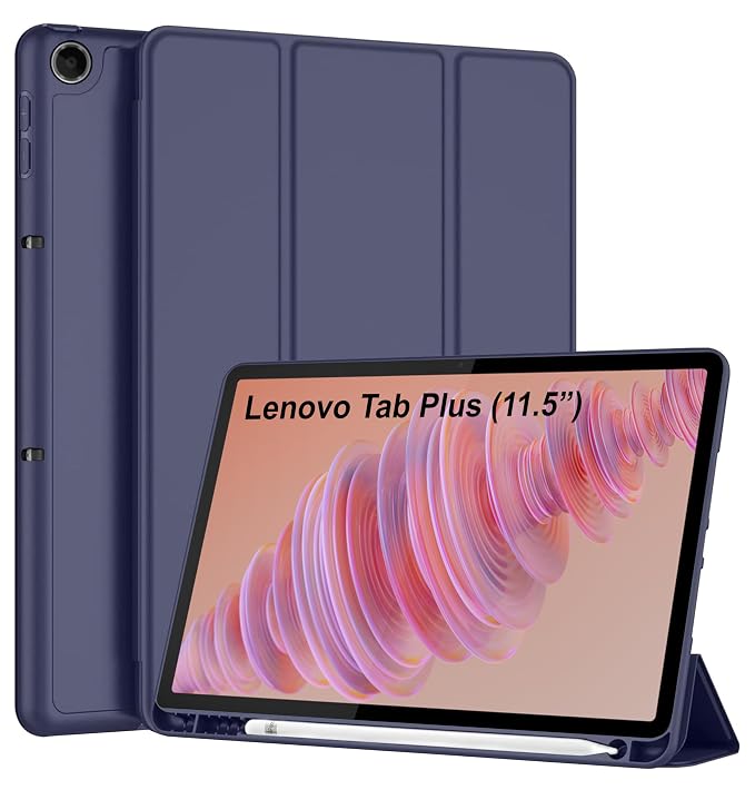 TGK Case for Lenovo Tab Plus 11.5 inch Tablet Trifold Smart Stand Cover (Blue)