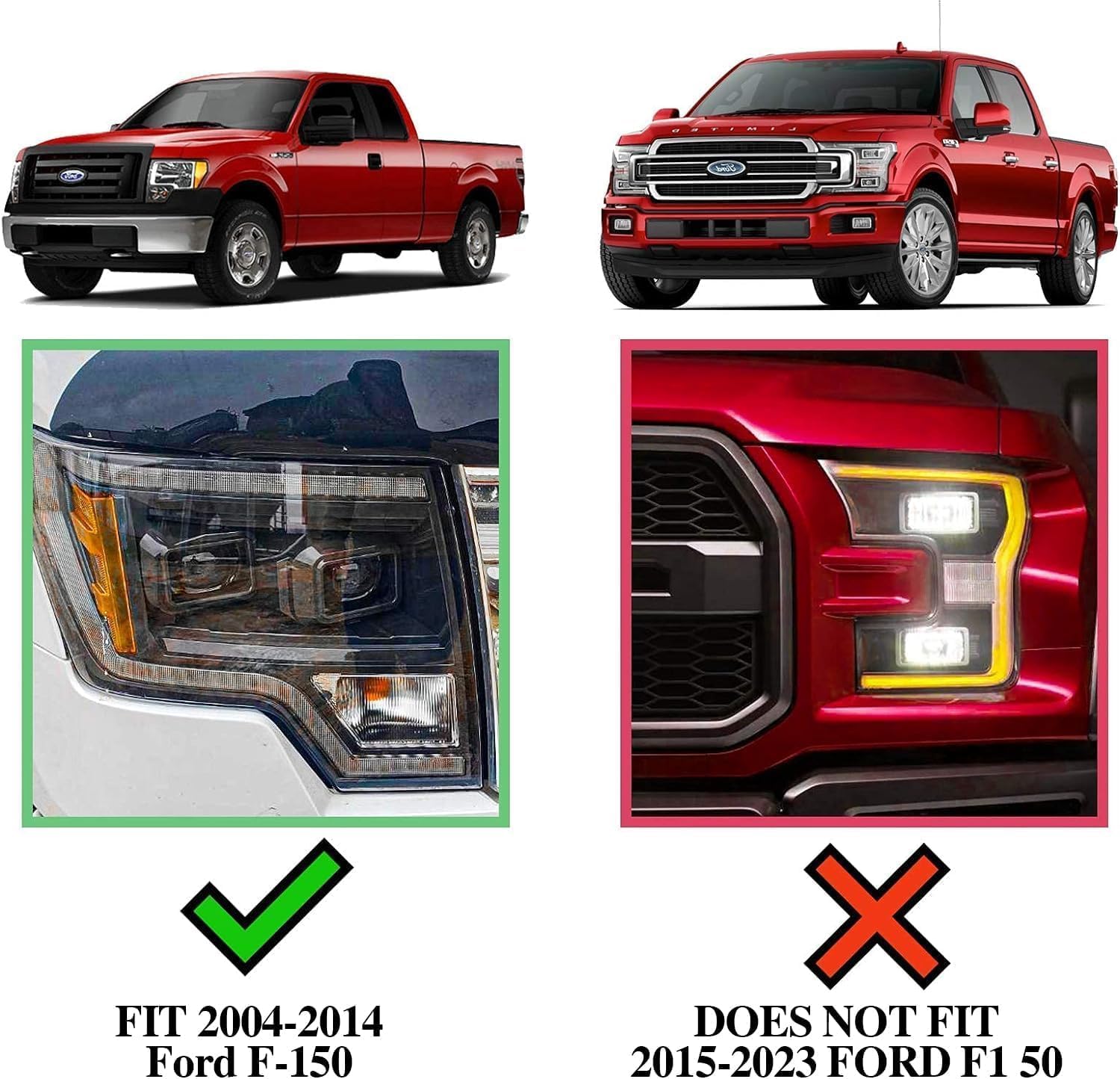 COMNOVA Running Boards Compatible with 2004-2014 Ford F-150 Super Cab (3/4 Size Rear Doors), 6 Inch Step Pad Design, F150 Step Bars Side Steps Made with Carbon Steel, F150 Truck Nerf Bars, OE Style.
