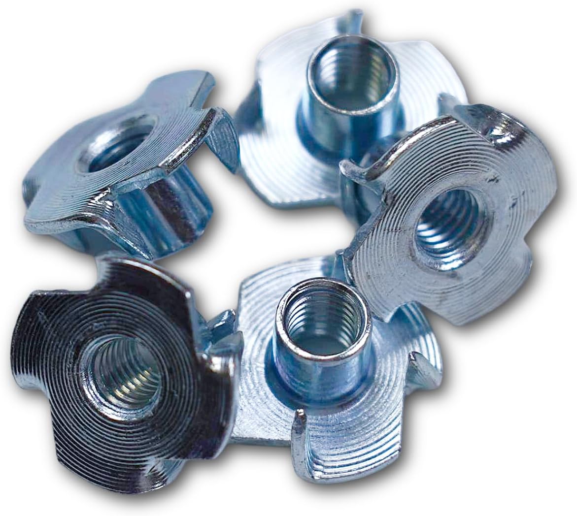 PARCO Einschlagmuttern mit 4 Einschlagspitzen M6 x 8 mm, verzinkt, 100 Stück
