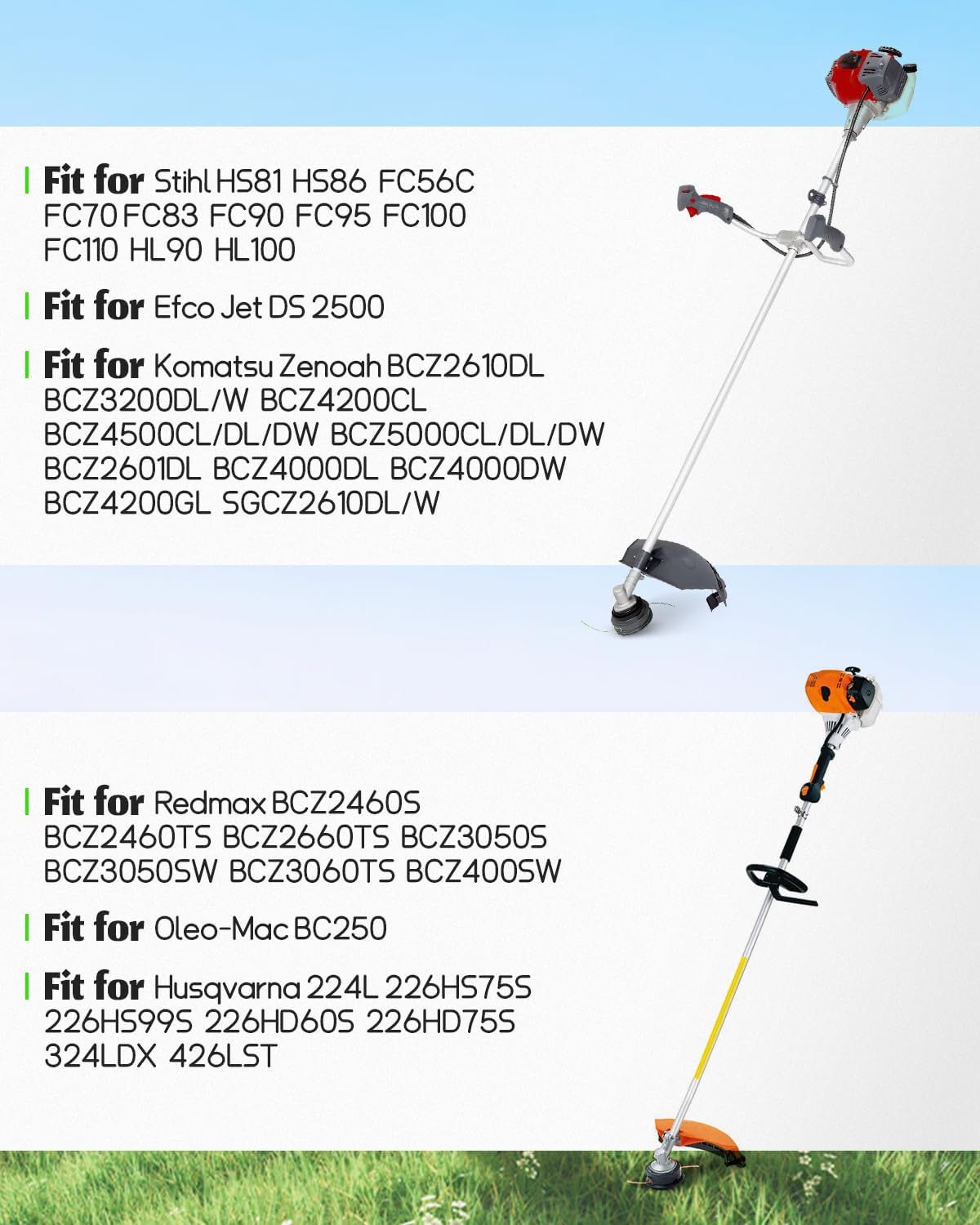 10 Pcs CMR7H 3066 Spark Plugs, Fit for Husqvarna Ryobi Stihl Efco Komatsu Zenoah Oleo Mac Redmax McCulloch Poulan Lawn Mower Trimmer Blower Chain Saw Brushcutters Etc