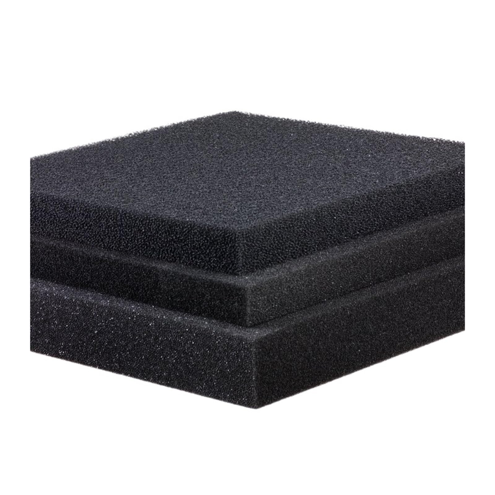 Filtro de acuario negro de algodón biofuja para pecera, medios de purificación de agua (agujero pequeño, 100 x 100 x 2 cm)