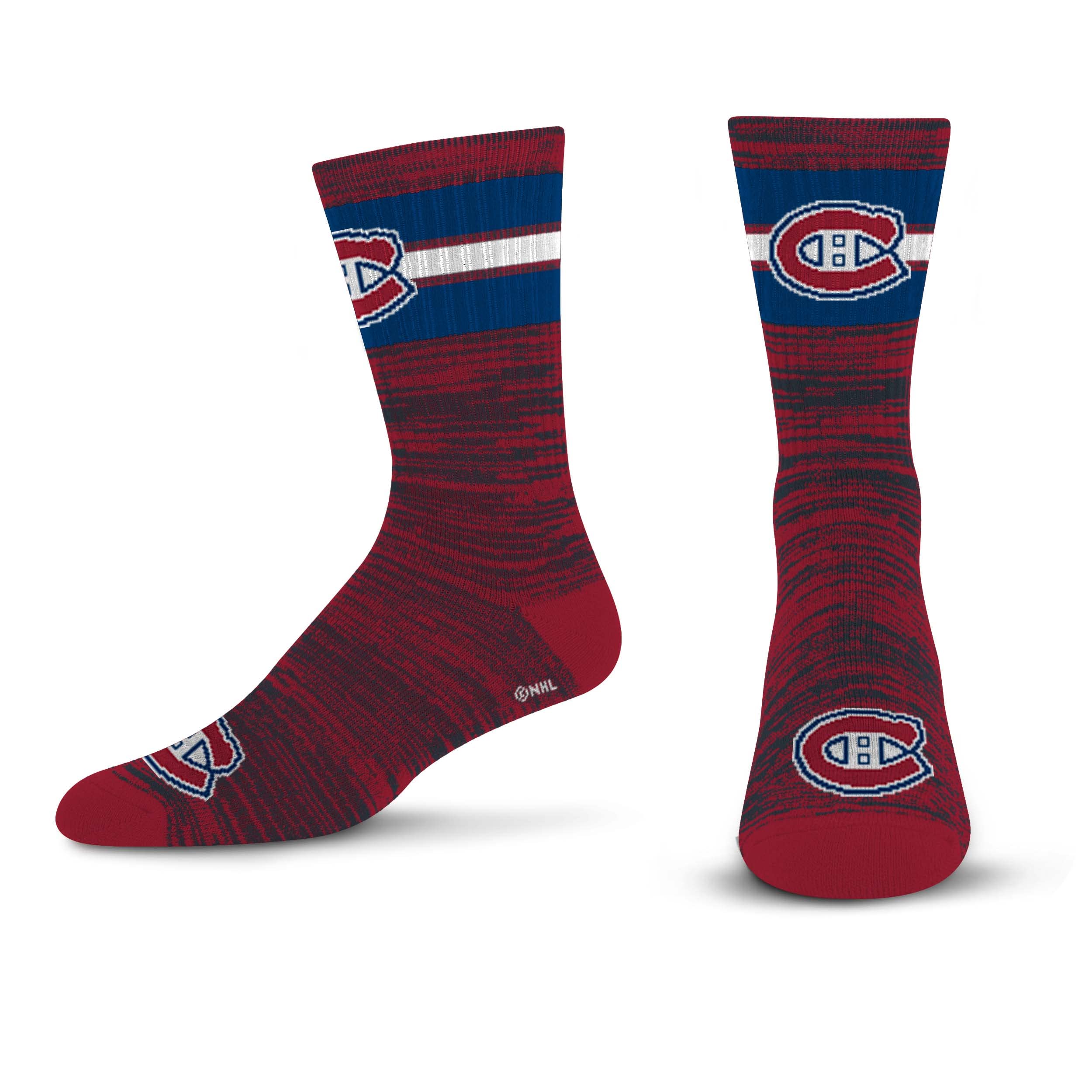 For Bare Feet NHL Unisex-Adult 4 Stripe Deuce Crew NHL