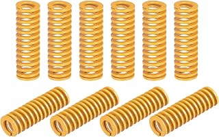 uxcell 3D Printer Die Spring, 12mm OD 40mm Long 20pcs Spiral Stamping Light Load Compression Mould Die Springs for 3D Printer Electric Part, Yellow