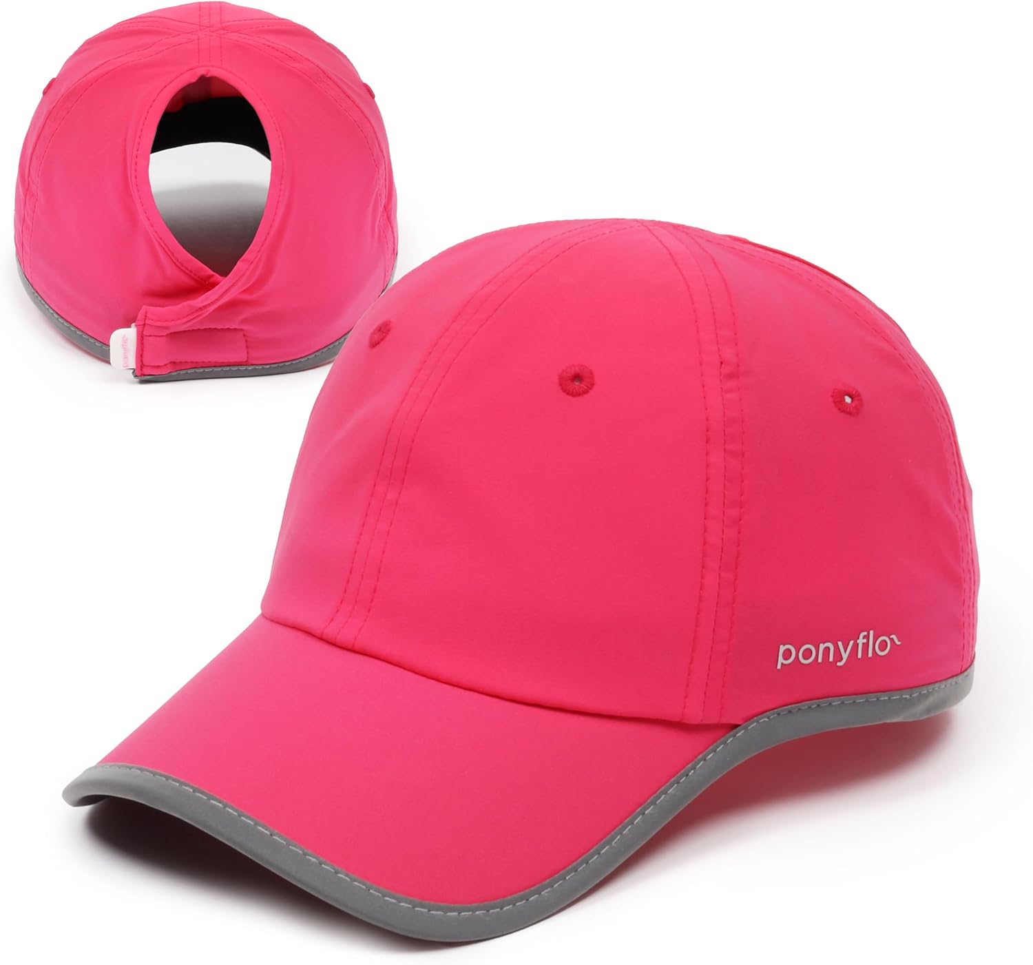 Ponyflo Performance Ponytail Running Hat - Women's High Ponytail Hats - Baseball Cap
