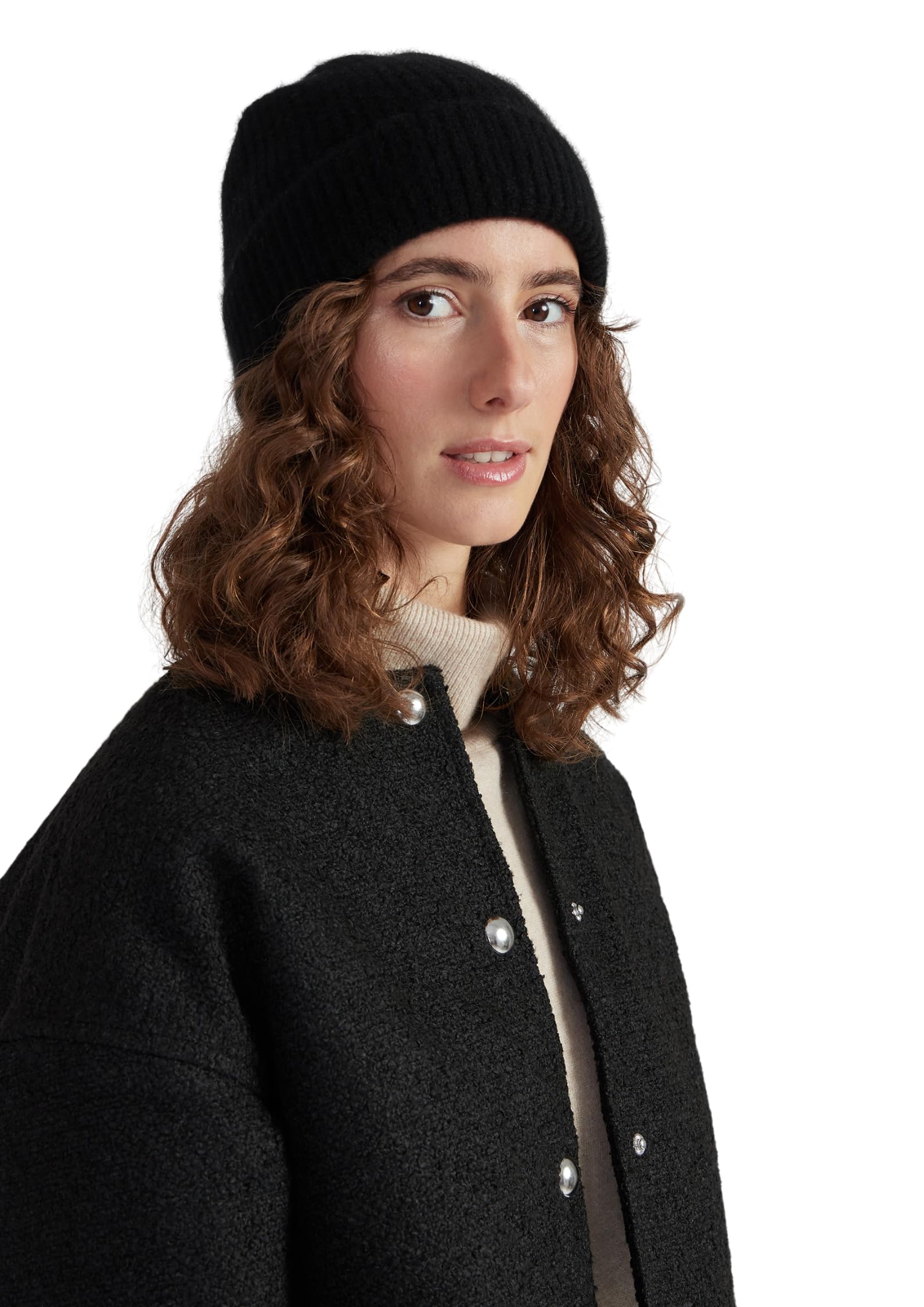Style & Republic Klasyczna czapka damska w 100% kaszmirowa, ze strukturą żeberkową, przytulna i ciepła czapka z dzianiny premium z najlepszej przędzy kaszmirowej, na stylową jesień i zimę, rozmiar