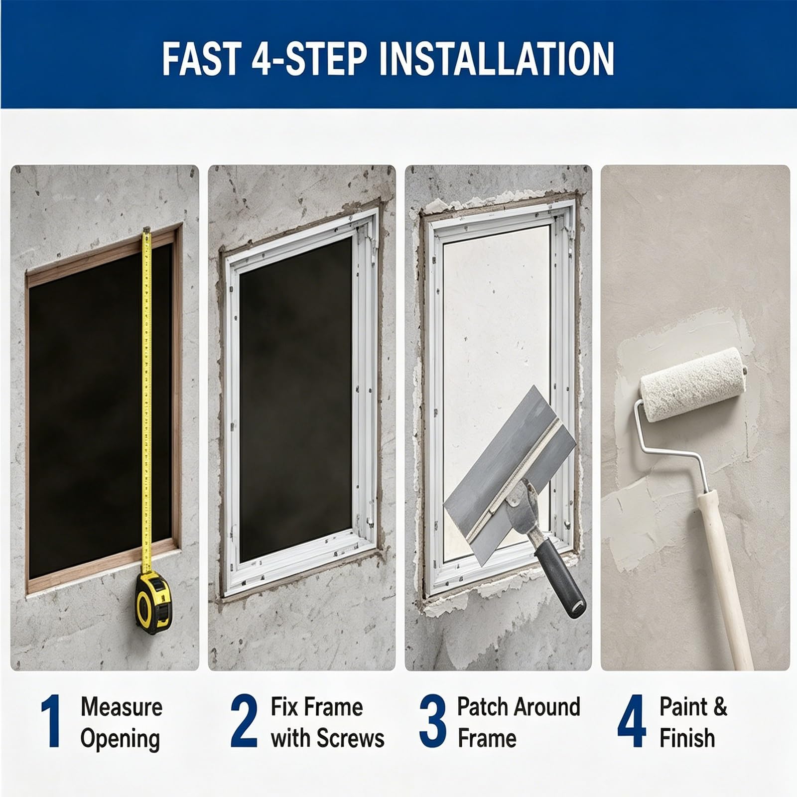 Trampilla Pladur de aluminio con placa de yeso hidrófuga Panel de acceso para pared y techo, ideal para fontanería y climatización(20x20cm/8x8in)