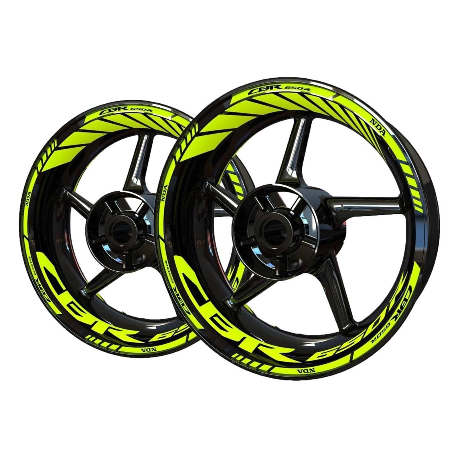 Motorcycle Wheel Sticker for CBR 650R for CBR650R Decal Kit Rim Wheel Sticker Motorcycle Set(A-1)