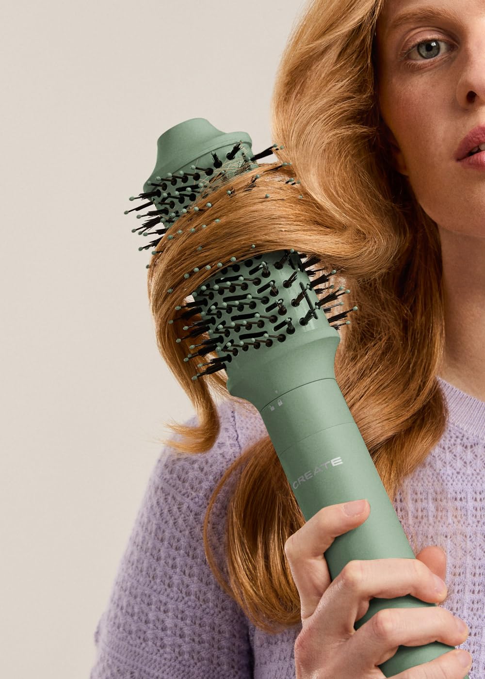 CREATE/ION STYLER PRO ADVANCE / 8-in-1-Ionen-Lufttrockner und Stylingbürste Salbeigrün/DC Brushless Motor, 2 Geschwindigkeiten, 8 Aufsätze, 3 Temperaturen, Kühlfunktion, Aufbewahrungsbox, 1400W