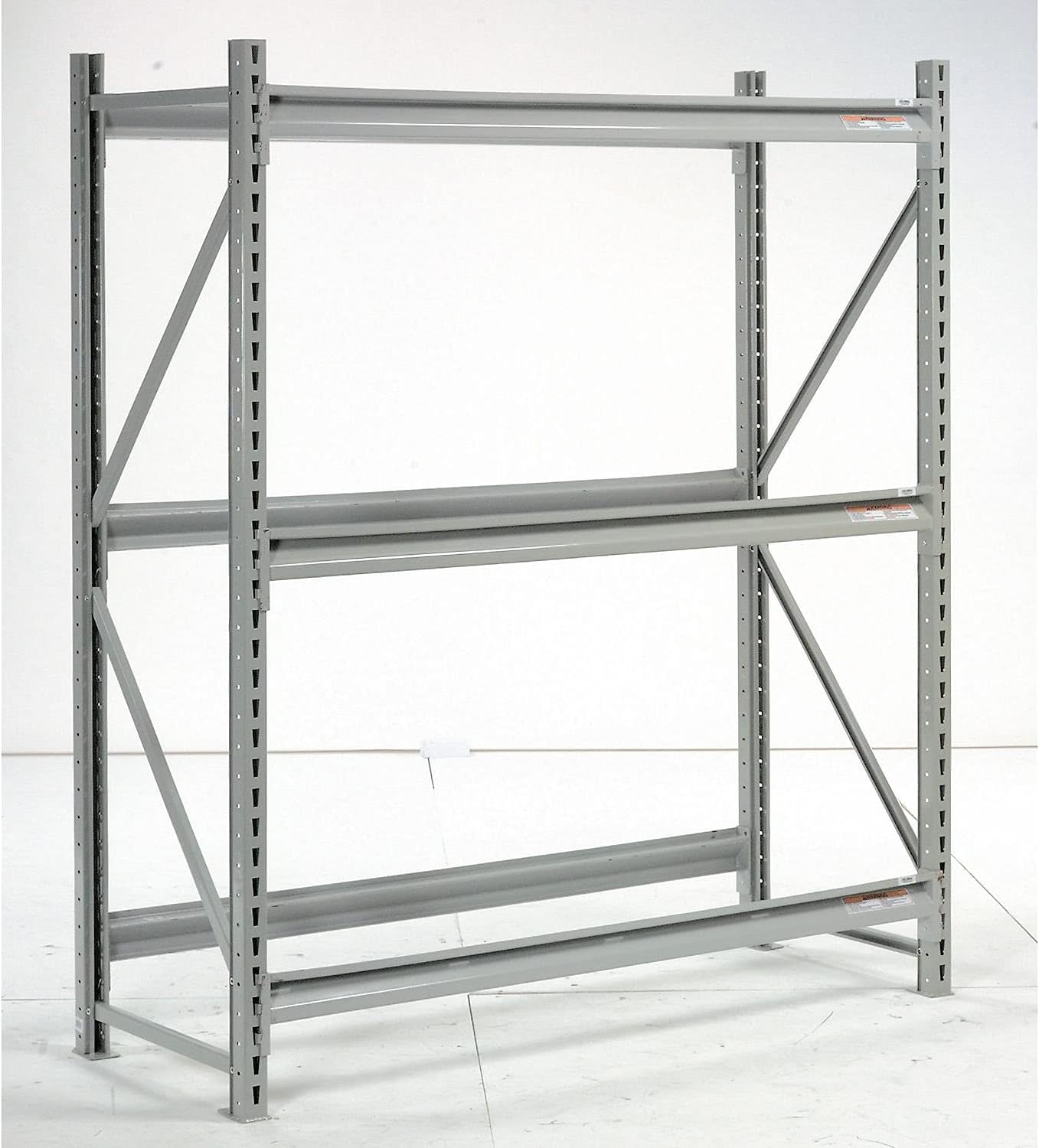 Global Industrial Extra High Capacity Bulk Rack Without Decking, Starter Unit, 96" W x 18" D x 72" H