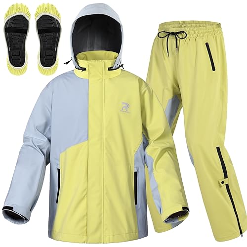 RainRider Motorcycle Rain Suit for Men Women Waterproof Rain Gear