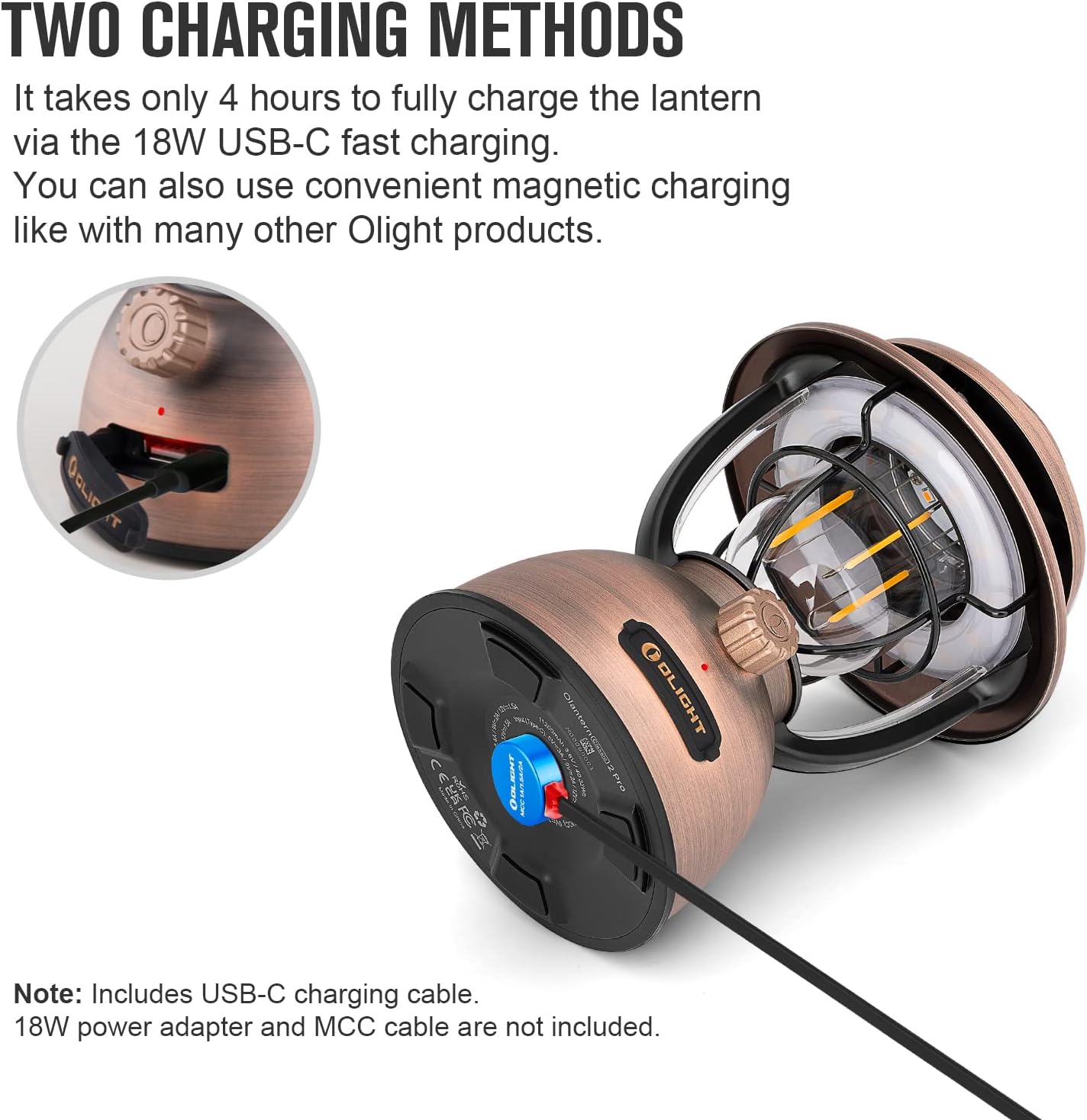 OLIGHT Gober 2 Safety Light, High Visibility Beacon LED with 6 Color Settings and 4 Lighting Modes and OLIGHT Olantern Classic 2 Pro Camping Lantern, 300 Lumens LED Rechargeable Lamp