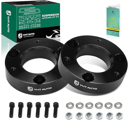 YHTAUTO Kit de elevación de nivelación delantera de 2 pulgadas, espaciadores de puntales de aluminio con kit de herramientas para modelos Chevy y