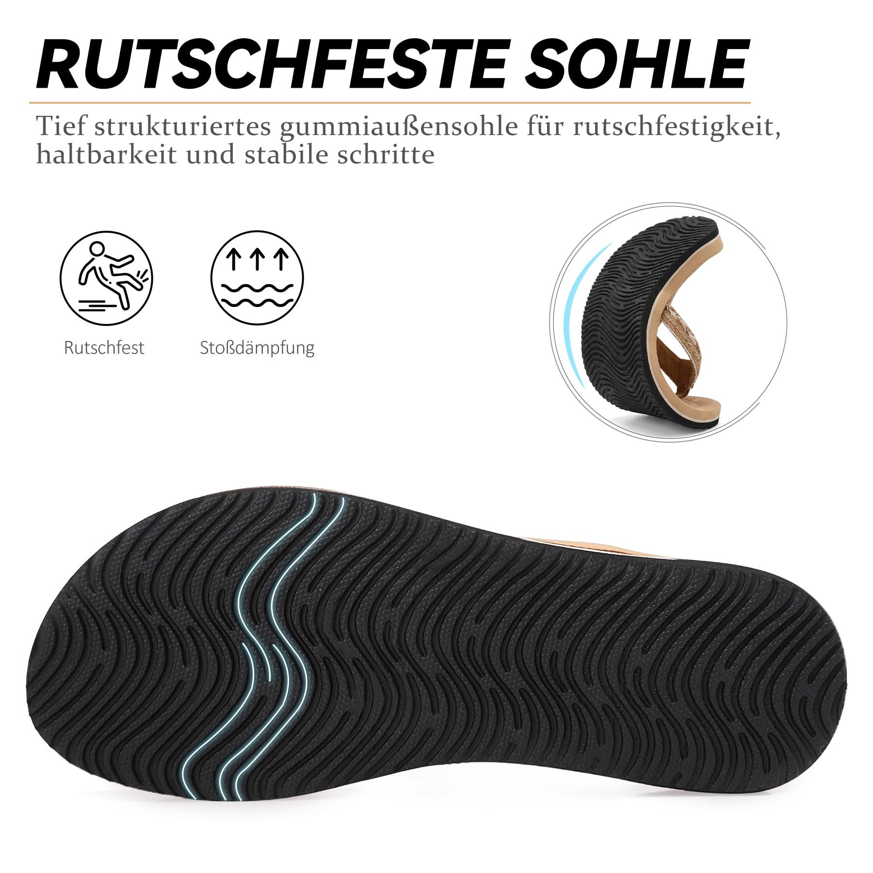 Damen Zehentrenner Bequeme Rutschfeste Flip-Flops