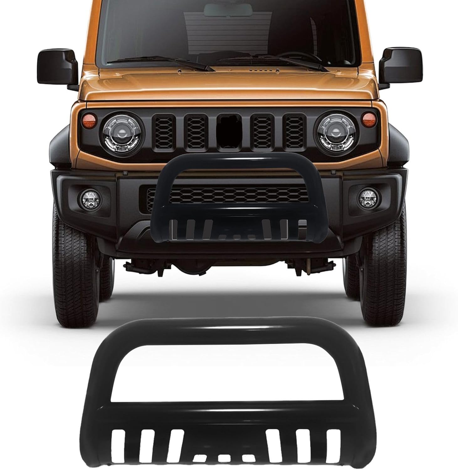MOTORHOT Bull Bar Push Bumper Grille Guard Compatible With 2005-2015 Toyota Tacoma Front Bumper Brush Guard Accessories-Black