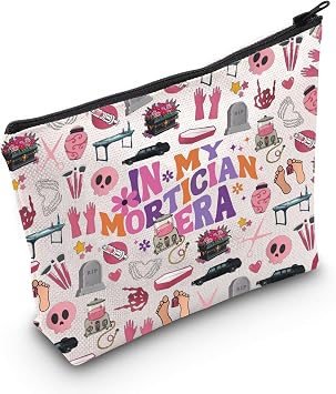 MEIKIUP Mortician Gift In My Mortician Era Makeup Bag Last Responder Undertaker Gift Funeral Director Toiletry Bags Mortician Bag