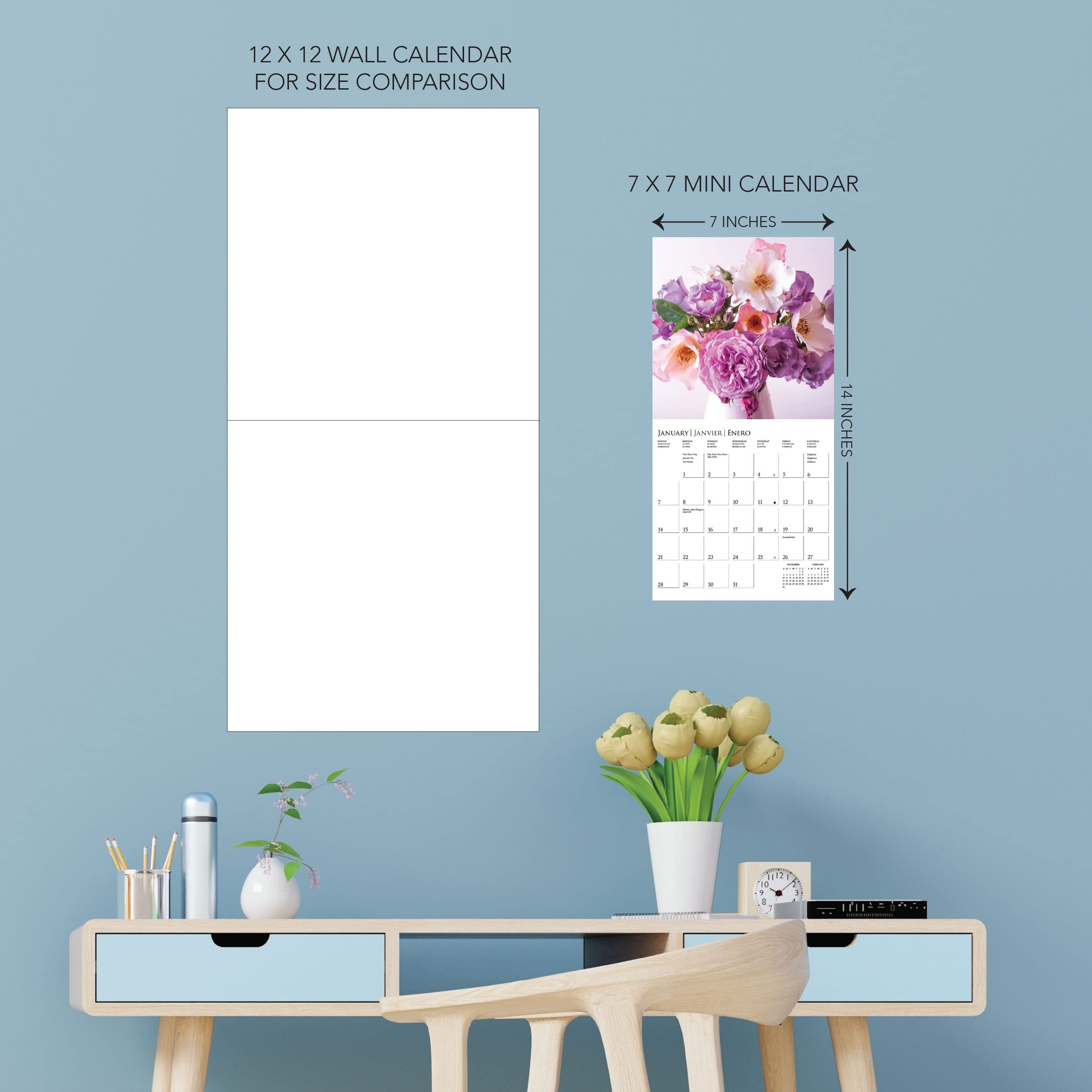 Graphique Italia Calendario De Pared 2023 | 12 X 12 Pulgadas | Papel