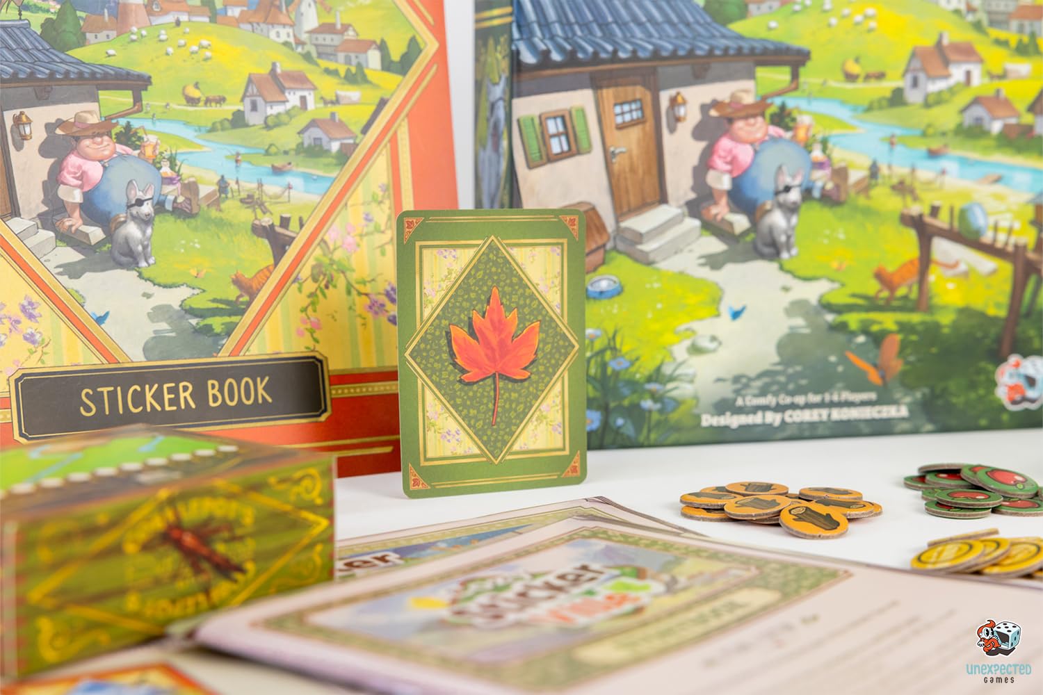 Asmodee – COZY STICKERVILLE – Gioco da Tavolo Collaborativo | Gioco da Tavola Legacy e Narrativo Ideale per Famiglie e Amici – 1-6 Giocatori – 8+ Anni – 30-60 Minuti – Edizione Italiana