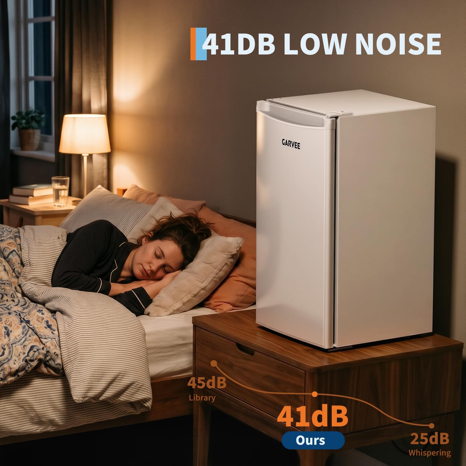 Mini-Kühlschrank 92L mit Gefrierfach 40 dB(A) Weiß Energieklasse E