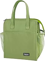 Vista 19 de Fmeida Bolsa de Almuerzo Aislada para Mujeres, Bolsas de Almuerzo Pequeñas de 6.75L con Múltiples Bolsillos, Bolsa Térmica Reutilizable