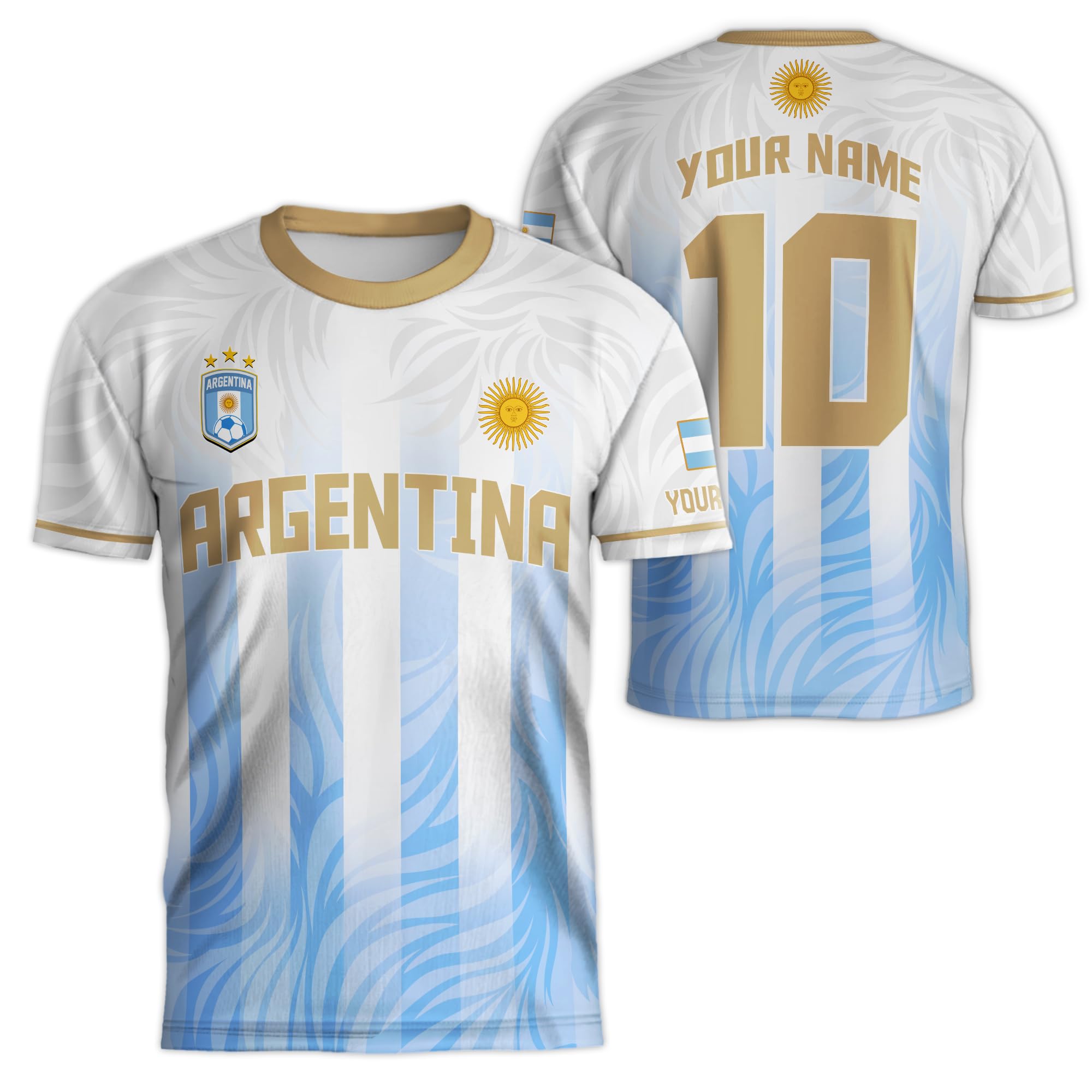 Customized Argentina Soccer Jersey for Men, Personalized Argentina Jersey Soccer 2024, Custom Argentina Soccer Jersey 4