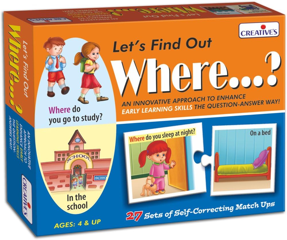 Creative's Let's Find Out Where |0996|An innovative way to enhance learning skills Questions-Answers way! for children 4 Yrs and above