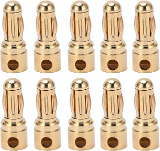 10pcs cobre puro banhado a ouro plugue banana 12.040 3.5mm plugue banana adaptador conector de bala DIY conectores de plugue banana acessórios de teste eletrônico
