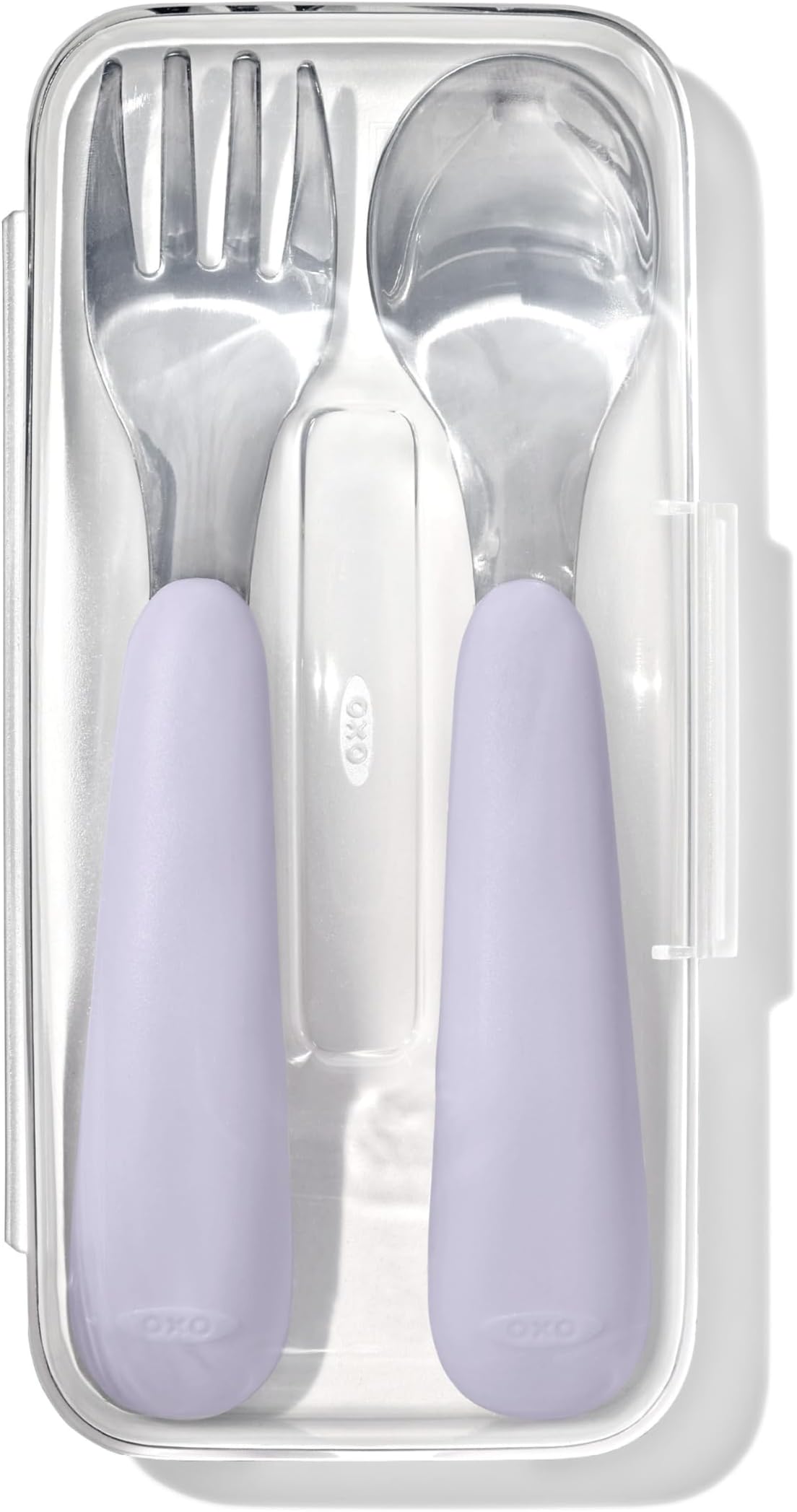 OXO Tot On-The-Go Fork and Spoon Set - Lilac