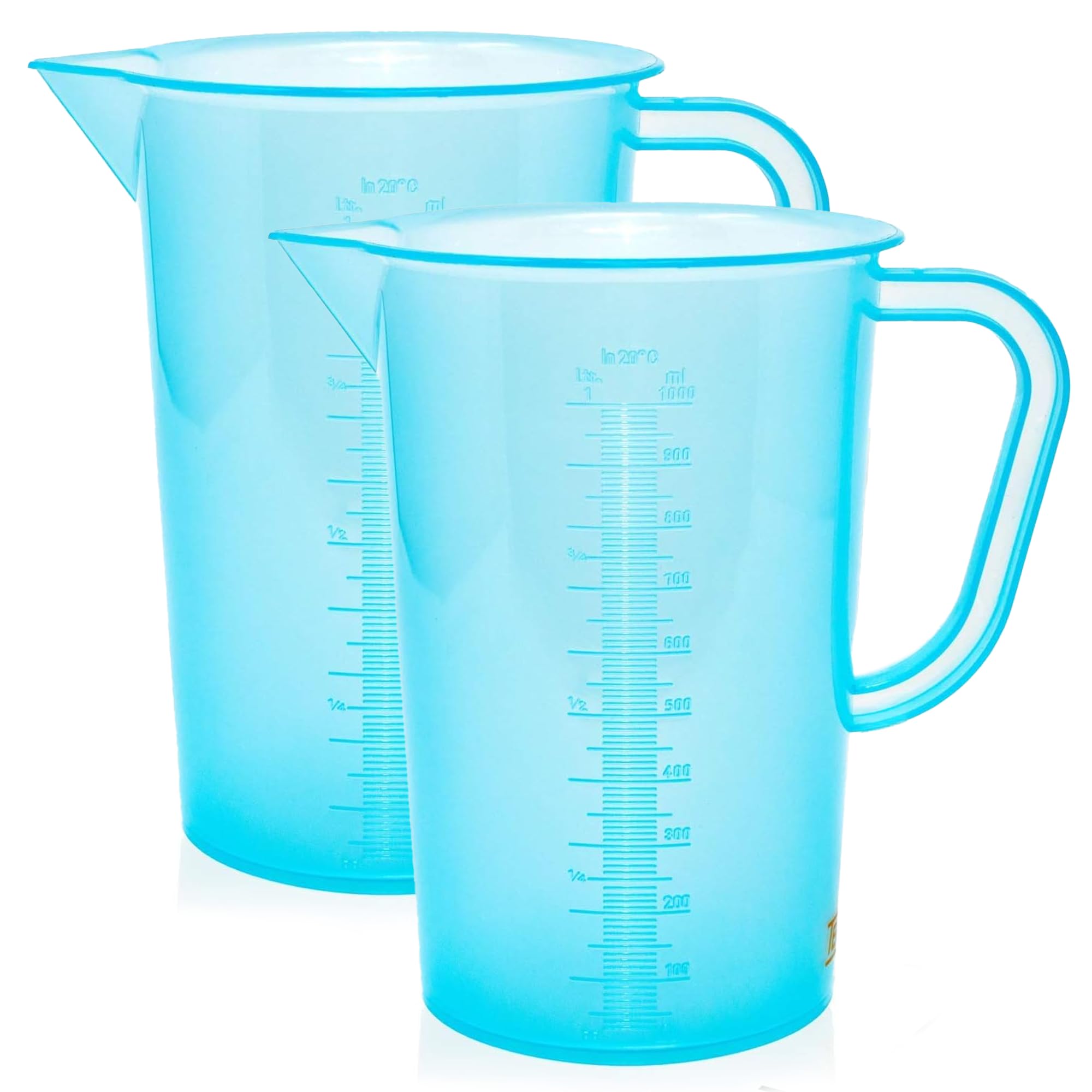 Pichet gradué bleu 1 litre (lot de 2)