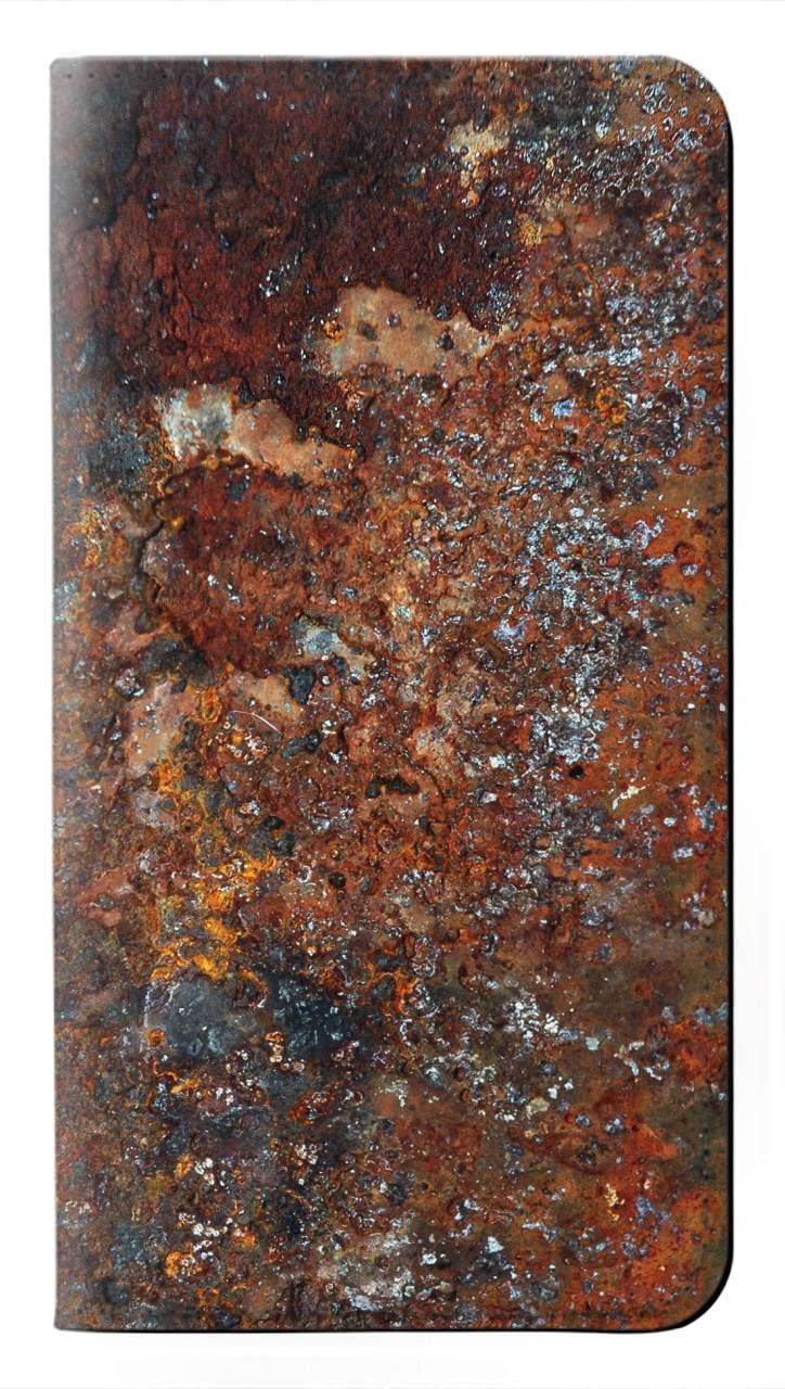 Étui Samsung Galaxy S25 à clapet graphique texture acier rouille unique