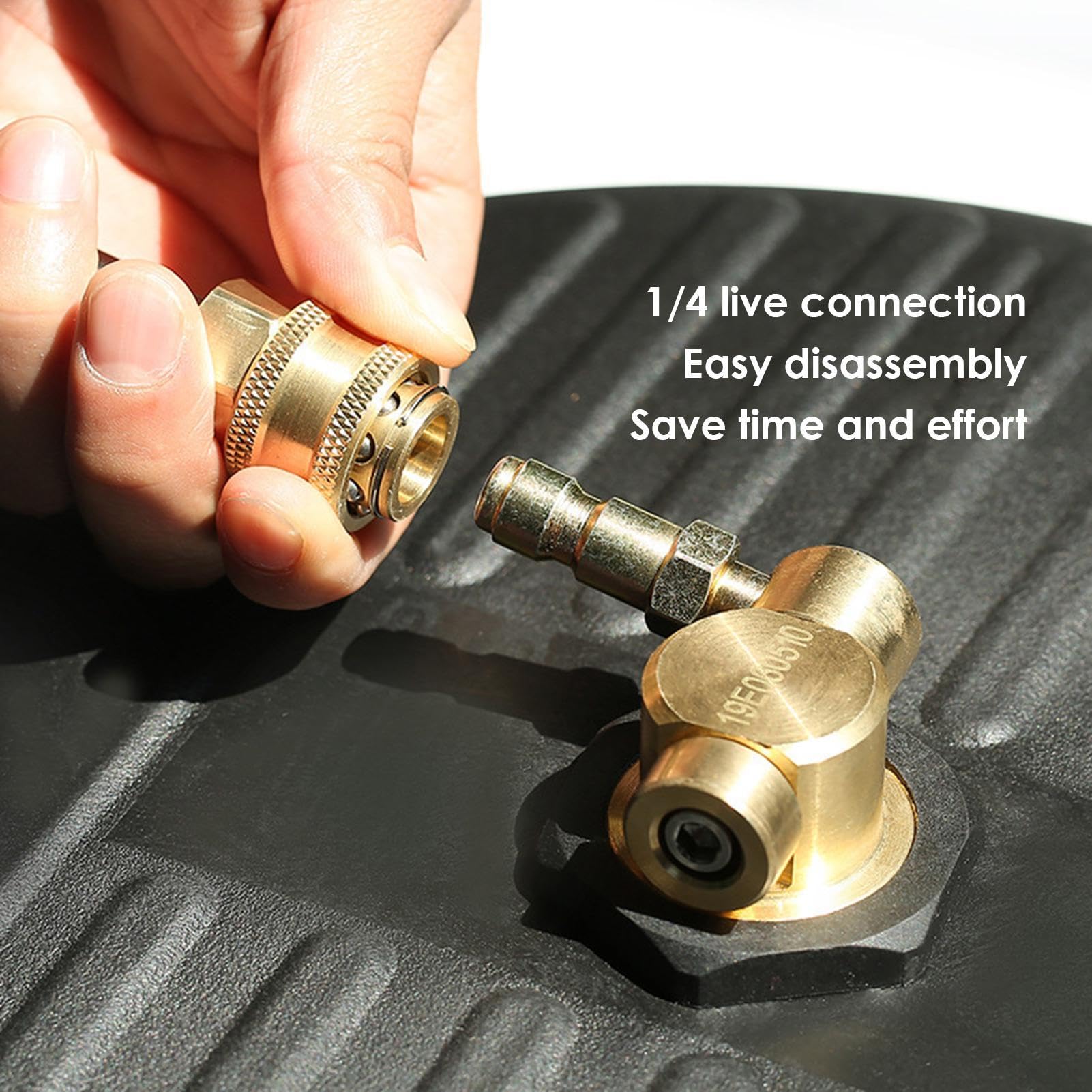 Pulitore per superfici ad alta pressione, resistente, 38,1 cm, per pavimenti e cemento, attacco rapido da 1/4", detergente per superfici del patio con setole dure per pavimenti e vialetti | per pavimenti e cemento, attacco rapido da 1/4", detergente per s