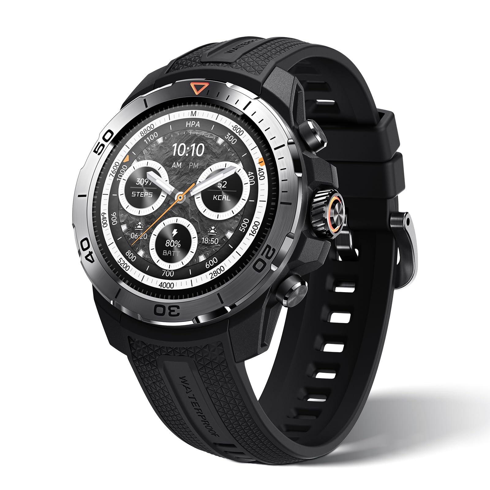 Mibro Watch GS Explorer 10ATM Impermeable, 2025 Nuevo Militar Reloj Inteligente Hombre con GPS,150 Modos Deportivos, Notificaciones, Altímetro, Barómetro, Smartwatch para Android iOS (Negro)