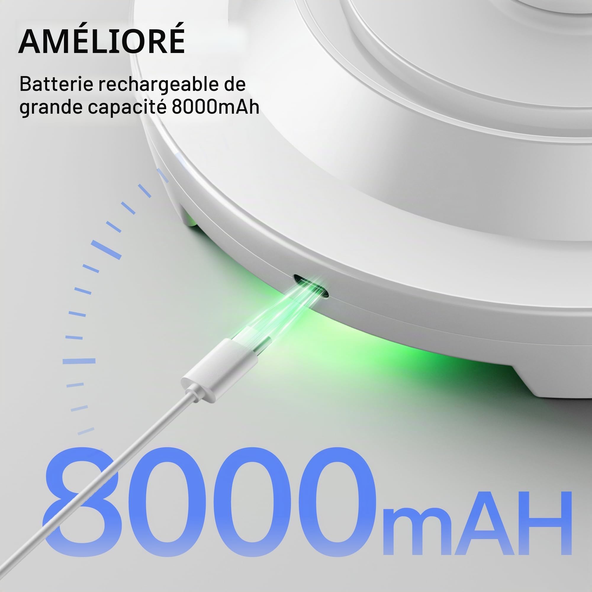 Homelist Lampe de Plafonnier avec Détecteur de Mouvement 2025 Plus récent, LED Plafond sans Fil avec Télécommande, 8000mAh Rechargeable Plafonnier pour Douche, Salle de Bain, Garage, Escalier