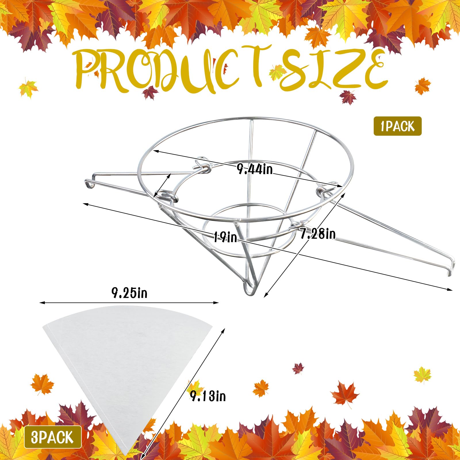 Maple Syrup Making Kit 1PCS Maple Syrup Filter Cone with 1 PCS Filter Spoon and 3 PCS Cone Filters Maple Syrup Cone Filter Holder
