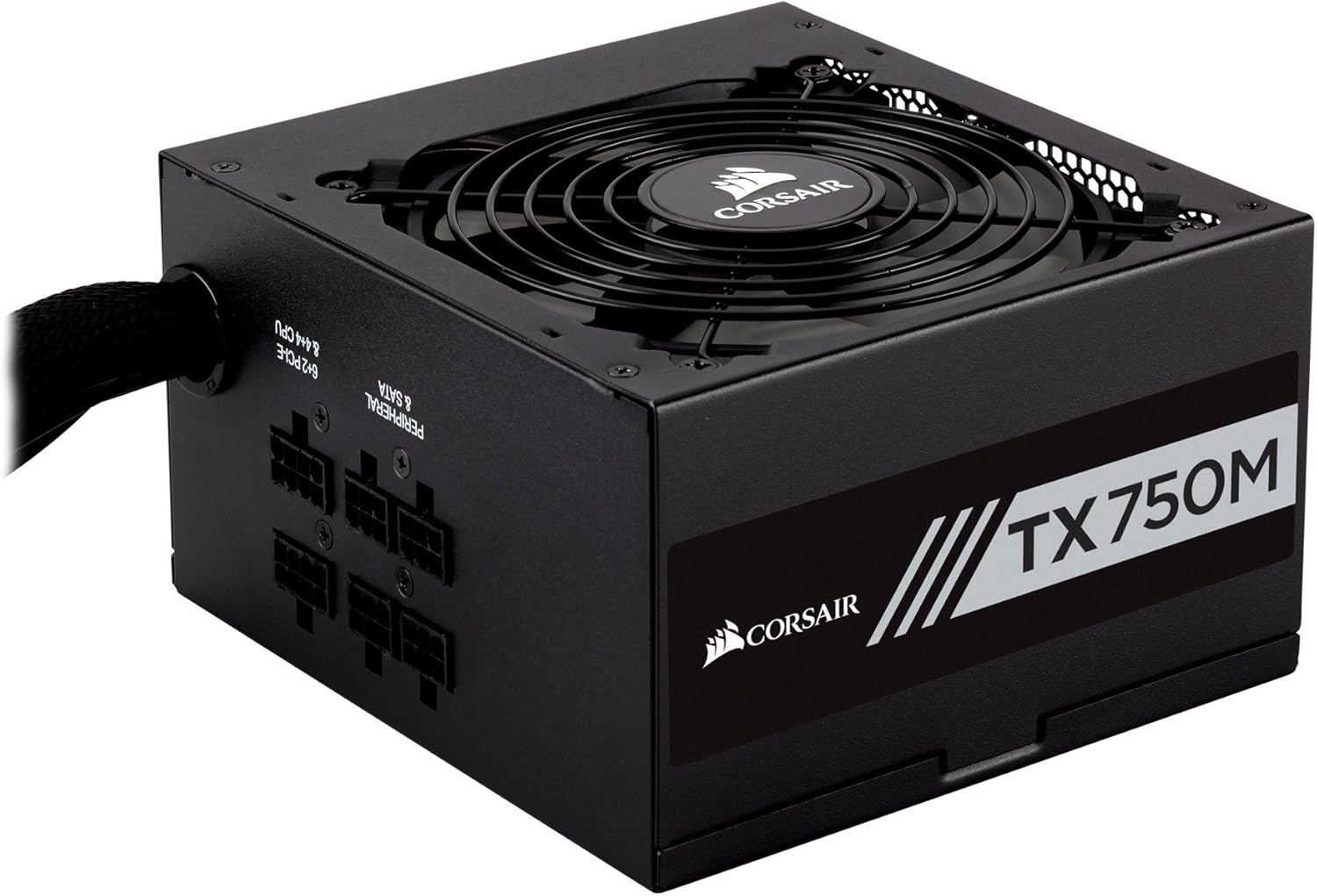 Corsair TXM Series, TX750M, 750 Watt, 80+ Gold Certified, Semi Modular Power Supply (Renewed)