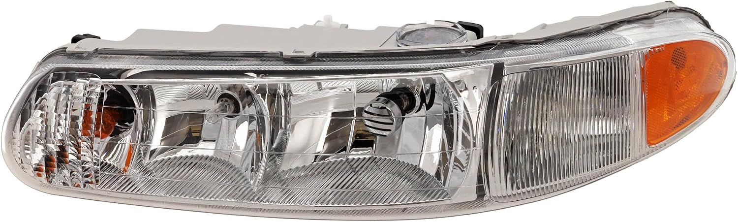 Compatible with 97-05 Century Headlight Headlamp Halogen Front Head Light Lamp with Bulb Left Driver Side