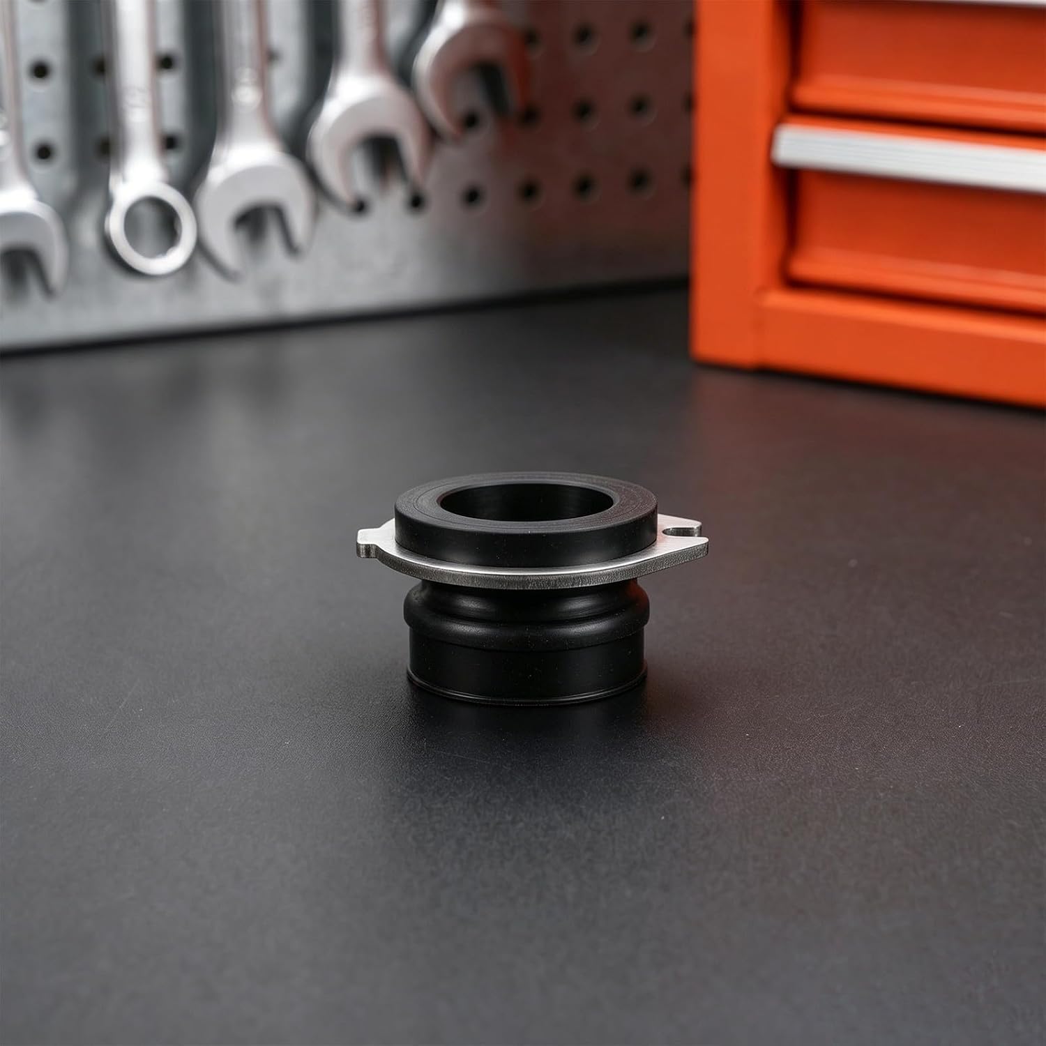 Garbage Disposal Flexible Coupler Inner Diameter Compatible with Insinkerator E Sink Drain Flange Connector with Screw Leak-resistant Rubber Replacement Part for Kitchen Waste