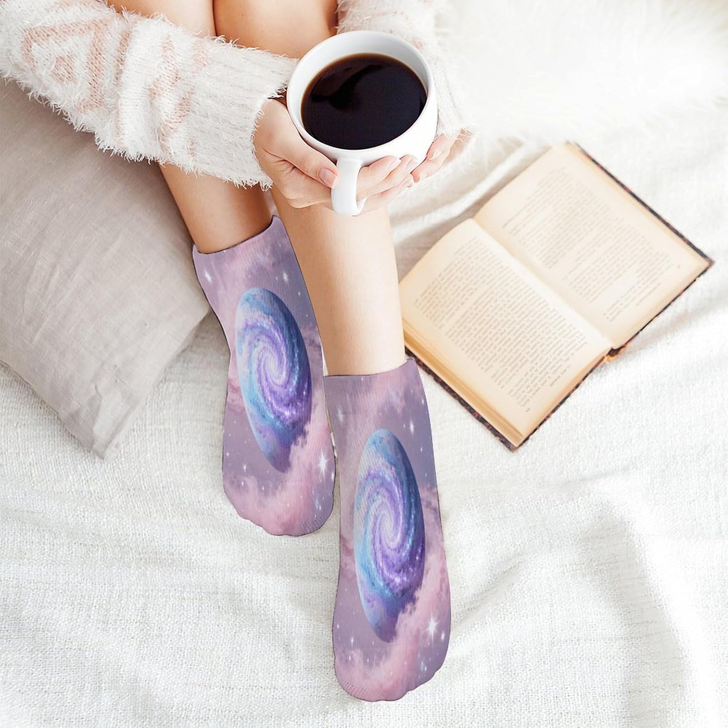 Planet Crew Sock for Men Women Funny Novelty Socks Athletic Ankle Socks Comfort Soft Low Cut Tab Sock 5 Pairs