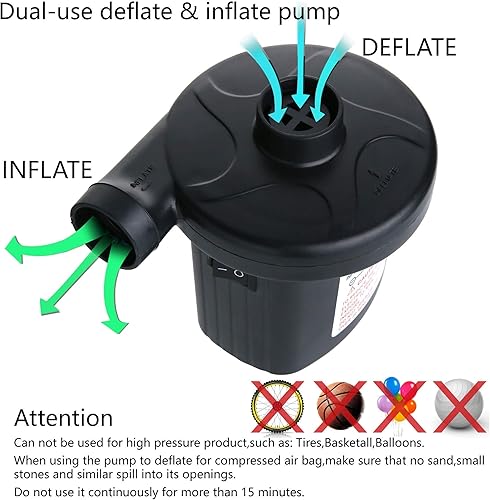 Miniatura 7 de Jasonwell Flotador inflable gigante de unicornio para piscina y bomba de aire eléctrica