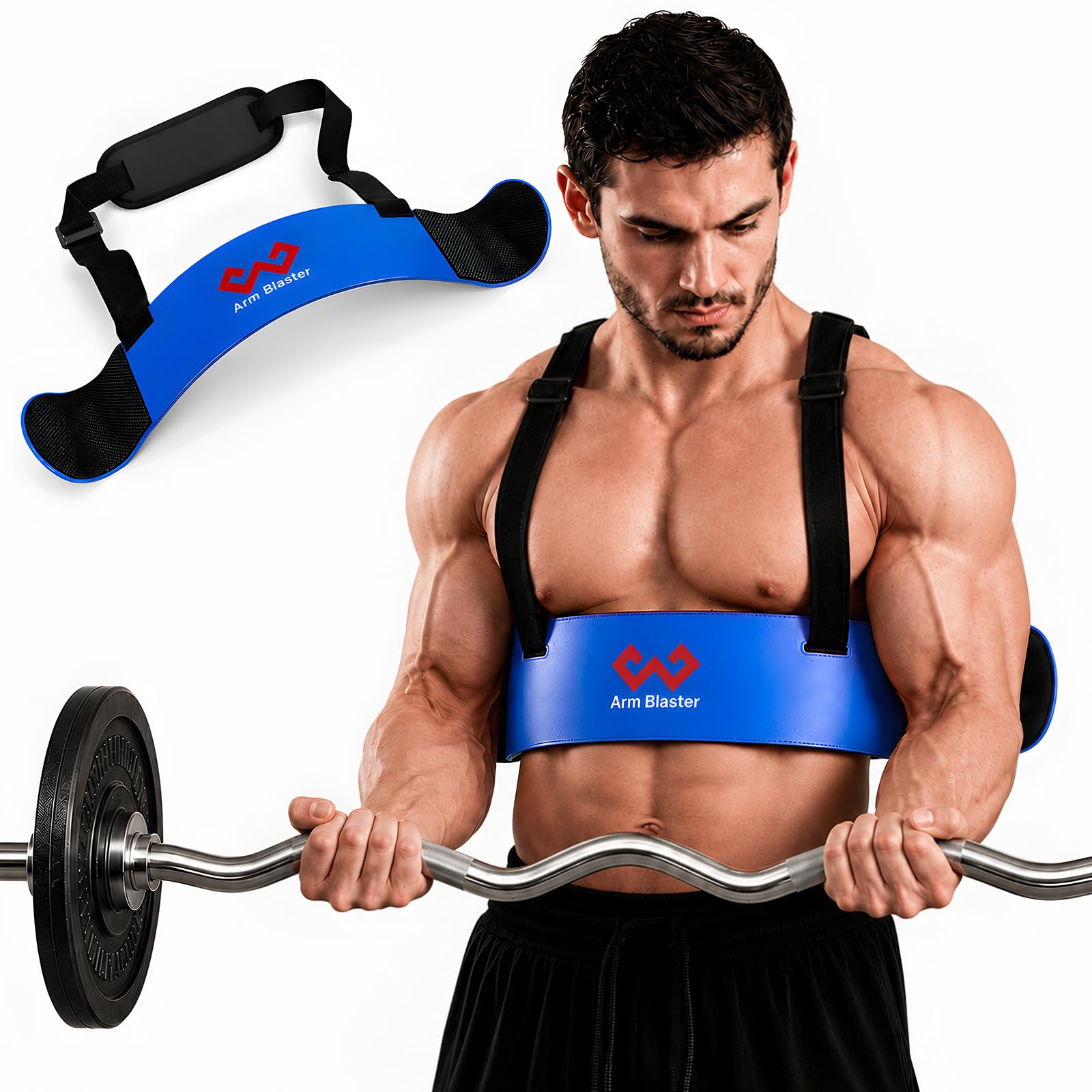 WAISFIT Arm Curl Blaster for Biceps& Triceps Body Building and Muscle Strength Gains, Contoured and Adjustable Isolate for Weightlifting and Curling, Muscle Training Fitness Gym Equipment-image-49