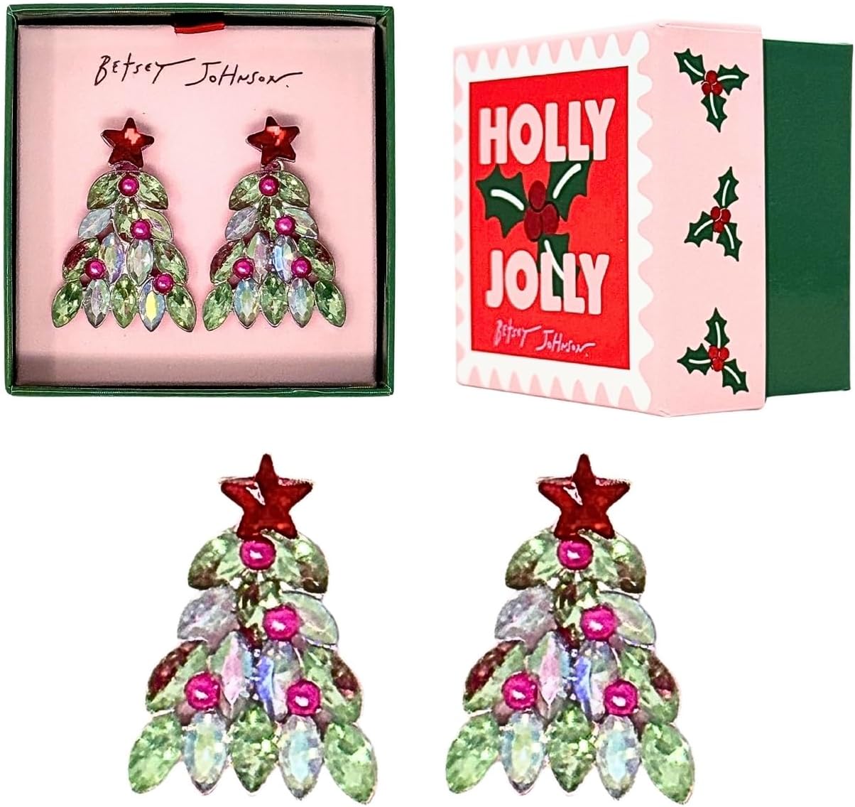 Betsey Johnson Jewelry Women's Christmas Holiday Earrings