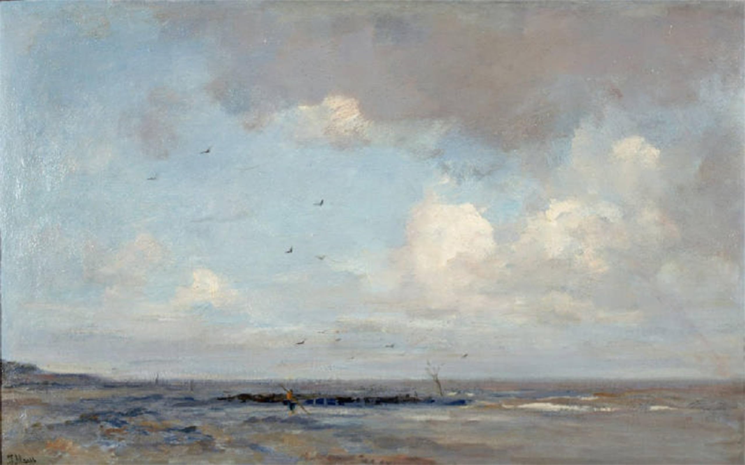 SERENDIPITP Aesthetic Poster Photo Wall Print Retro Picture Seascape by Jacob Henricus Maris Modern Wall Artwork for Home Decor 60x90cm