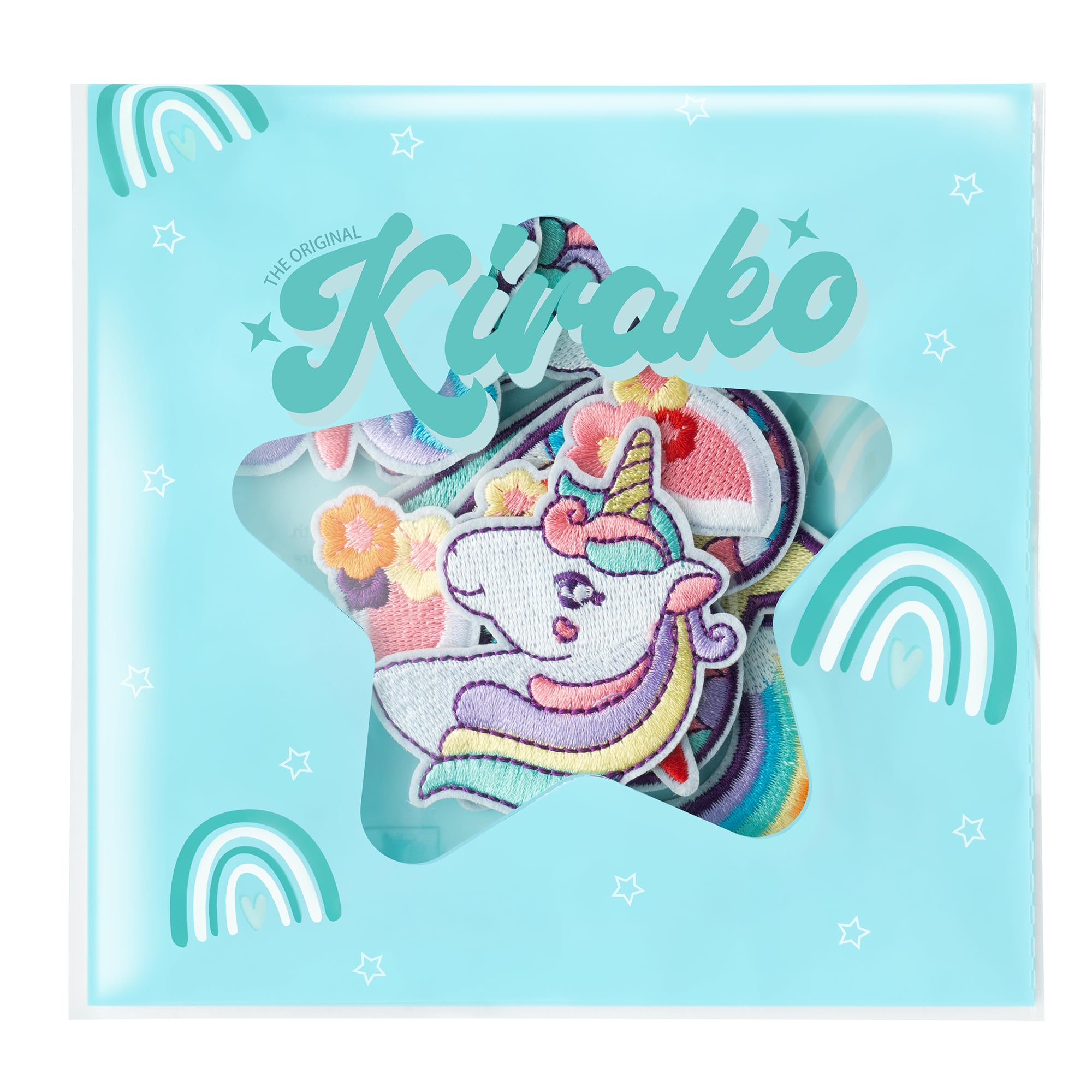8 parches de unicornio de ensueño para planchar con diseño de estrellas, corazones, mariposas, diamantes para coser, parches bordados, accesorios de manualidades para niños, niñas, ropa,