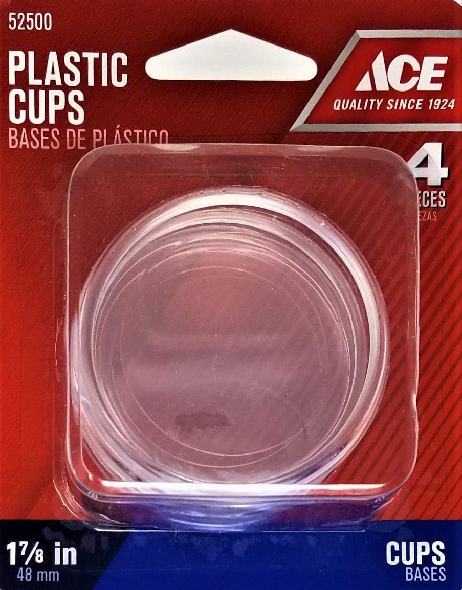 Ace Plastic Cups, 17/8 in. ID2 in. OD, 4 Pack Furniture Cups