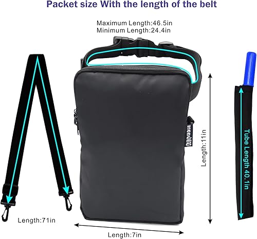 Miniatura 3 de Soporte para bolsa de drenaje de orina con cubierta de tubo de catéter y correa ajustable para silla de ruedas, fundas de bolsa de catéter