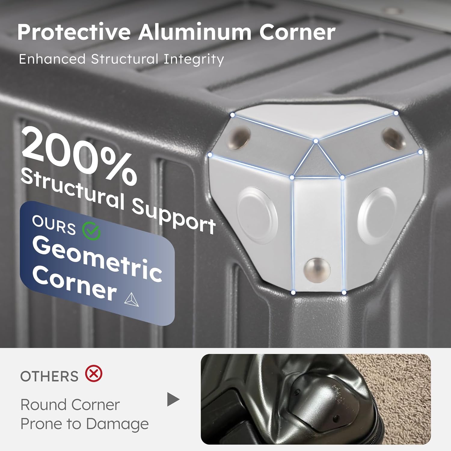 ALPHA CAMP Checked 28 Inch Luggage, Thickened Aluminum Frame Luggage with TSA Spinner Wheels, 3-Layer PC Hard Shell Zipperless Travel Suitcase, TypeC USB Charging Port, Cup Holder Grey