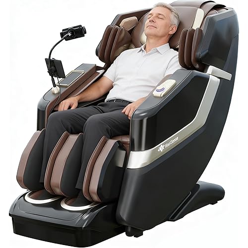 KZ-313 2026 Heated Jade Roller Massage Chair Full Body, Deep Zero Gravity SL-Track with Heat, 12 Auto Modes, 6 Custom Programs, Backlit Touch Screen, Voice Control, Wireless Charger