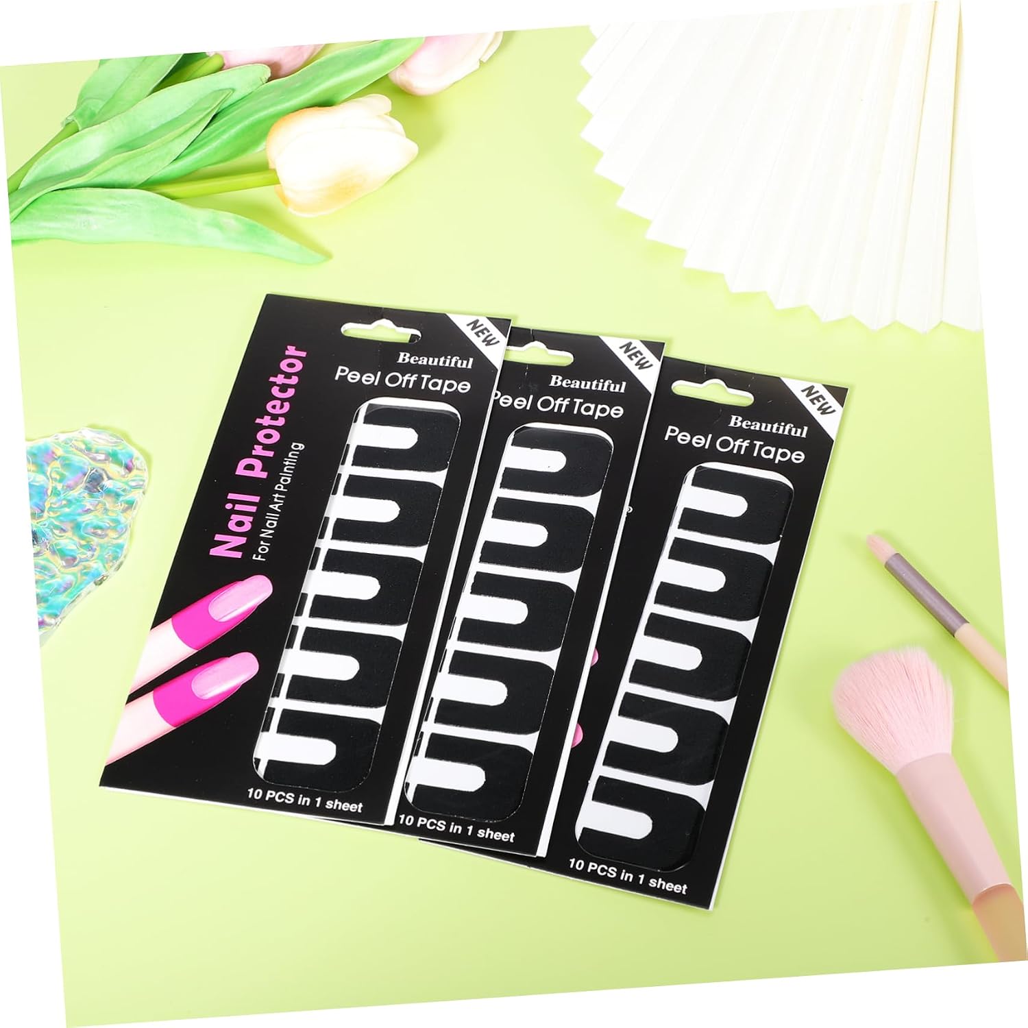 Vaguelly 100sheets Nail Polish Protectors Gel Polish Nail Protector Stickers Easy to Use for Fingers